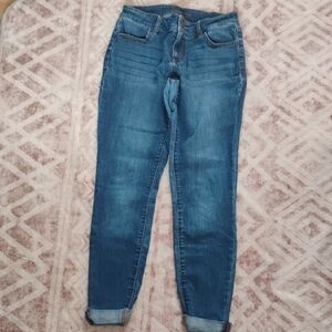 Maurices Women's Size Small Regular Dark Blue Denim Straight Leg Skinny Jeans